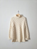 Cable Knit Turtleneck Sweater (L)