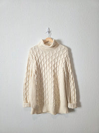 Cable Knit Turtleneck Sweater (L)