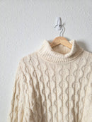 Cable Knit Turtleneck Sweater (L)