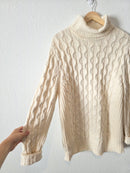 Cable Knit Turtleneck Sweater (L)