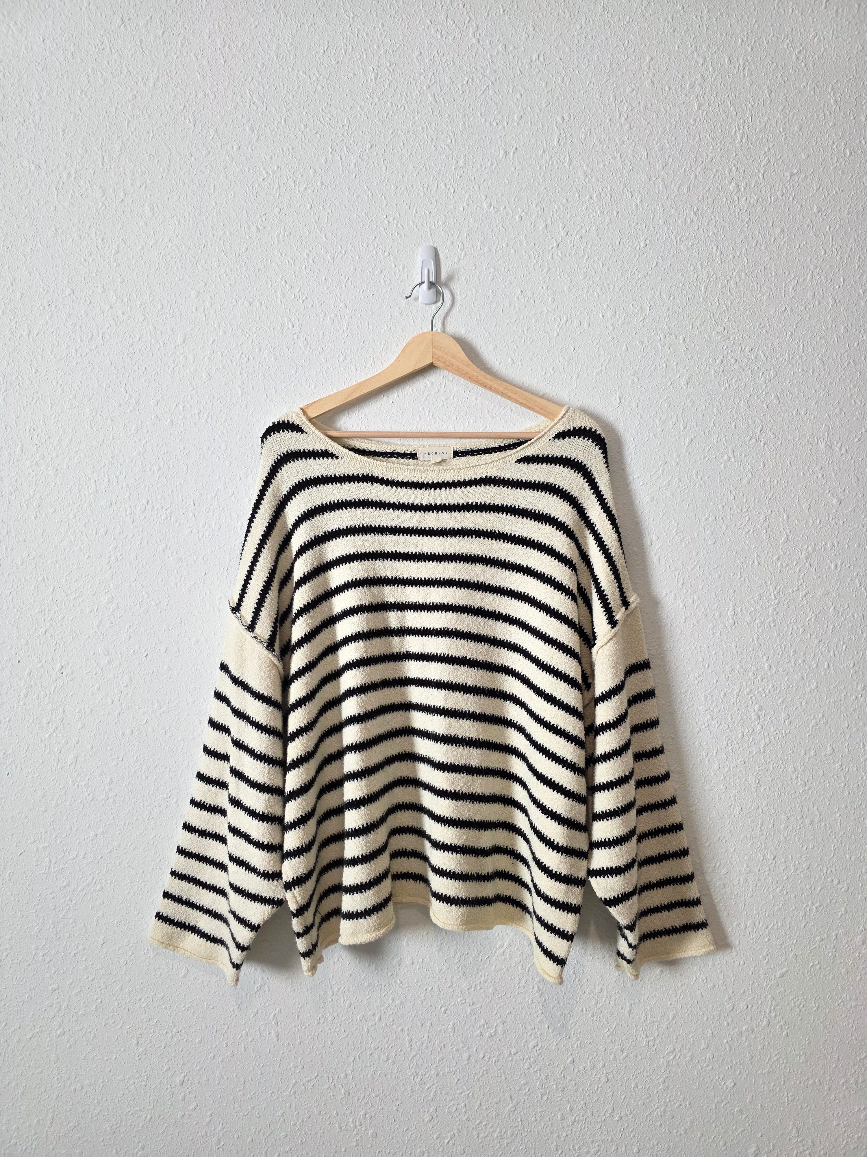 Promesa Oversized Striped Sweater (M)