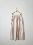 Linen Cotton Wide Leg Pants (L)