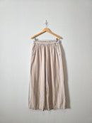 Linen Cotton Wide Leg Pants (L)