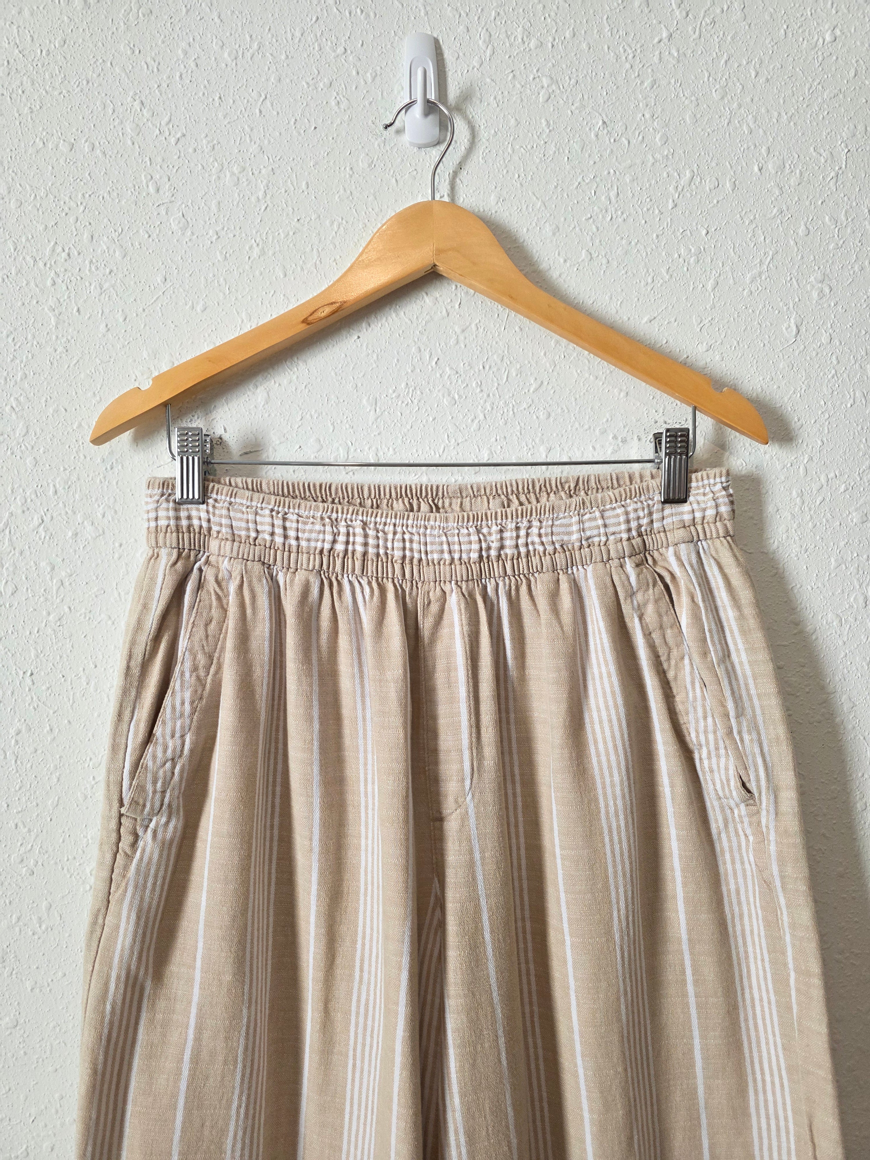 Linen Cotton Wide Leg Pants (L)