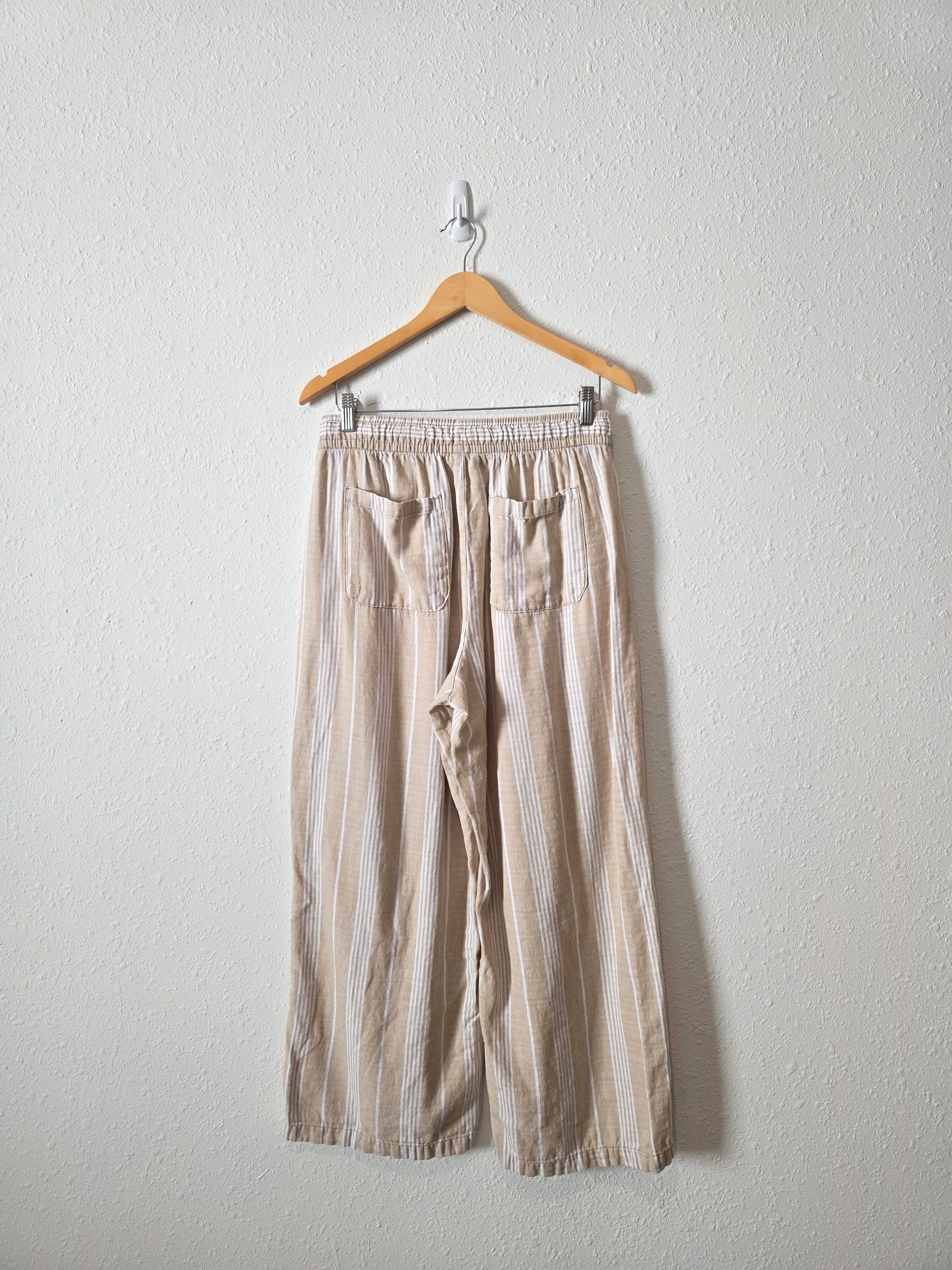 Linen Cotton Wide Leg Pants (L)