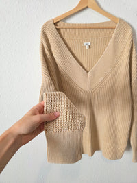 Aerie V Neck Cotton Sweater (XL)