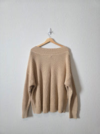Aerie V Neck Cotton Sweater (XL)