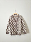 Bibi Checkered Cardigan Sweater (M)