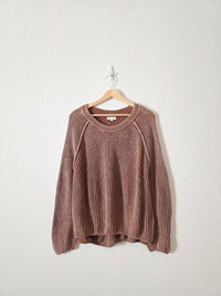 Blu Pepper Brown Cotton Sweater (XL)
