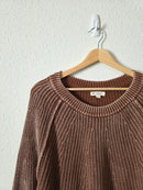Blu Pepper Brown Cotton Sweater (XL)