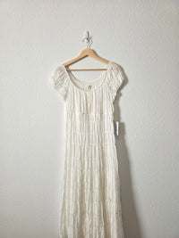 NEW Textured Smocked Midi Dress (M)