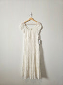 NEW Textured Smocked Midi Dress (M)