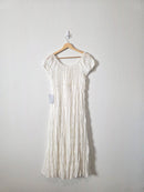 NEW Textured Smocked Midi Dress (M)