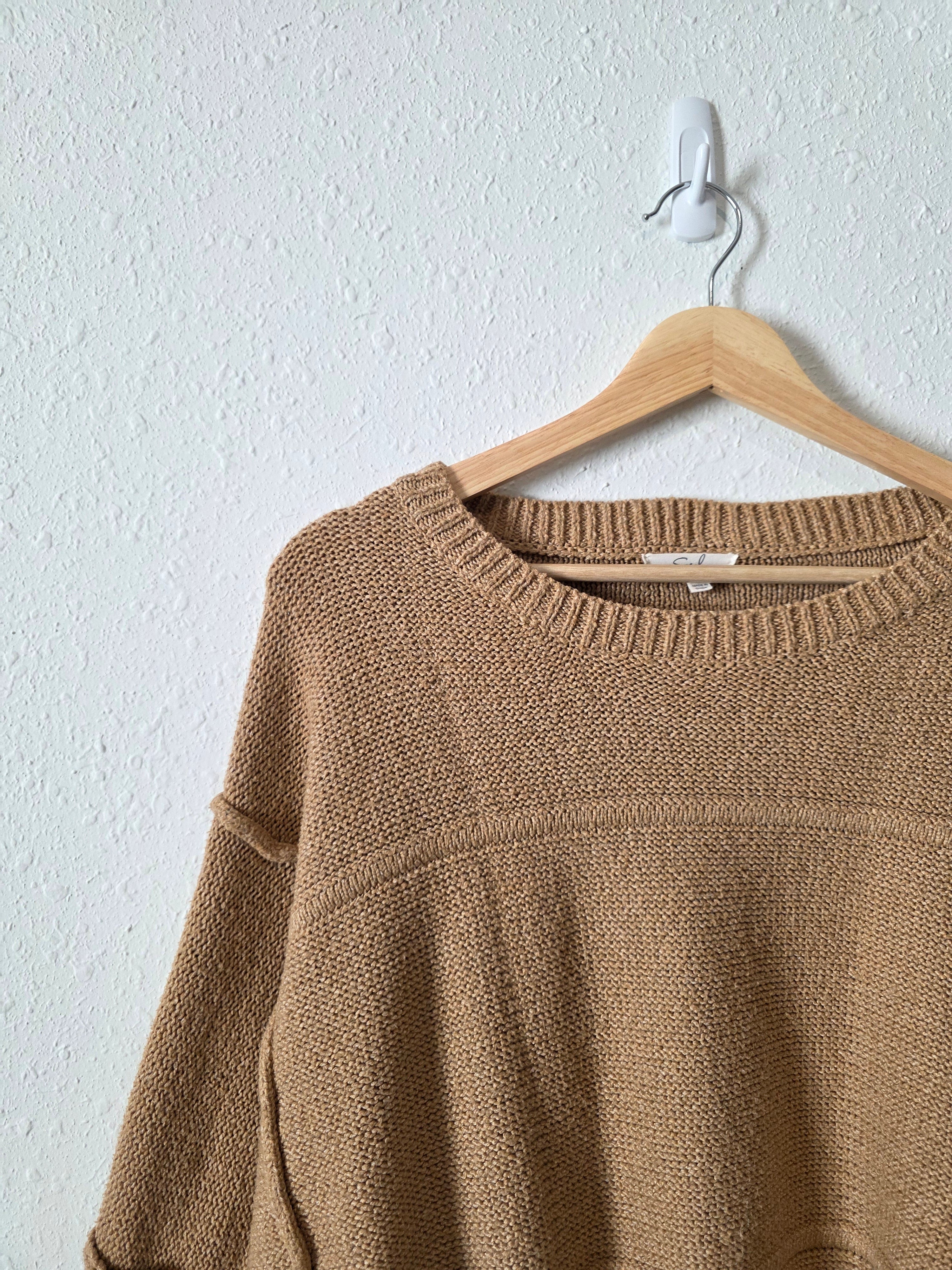 Easel Camel Oversized Sweater (S)