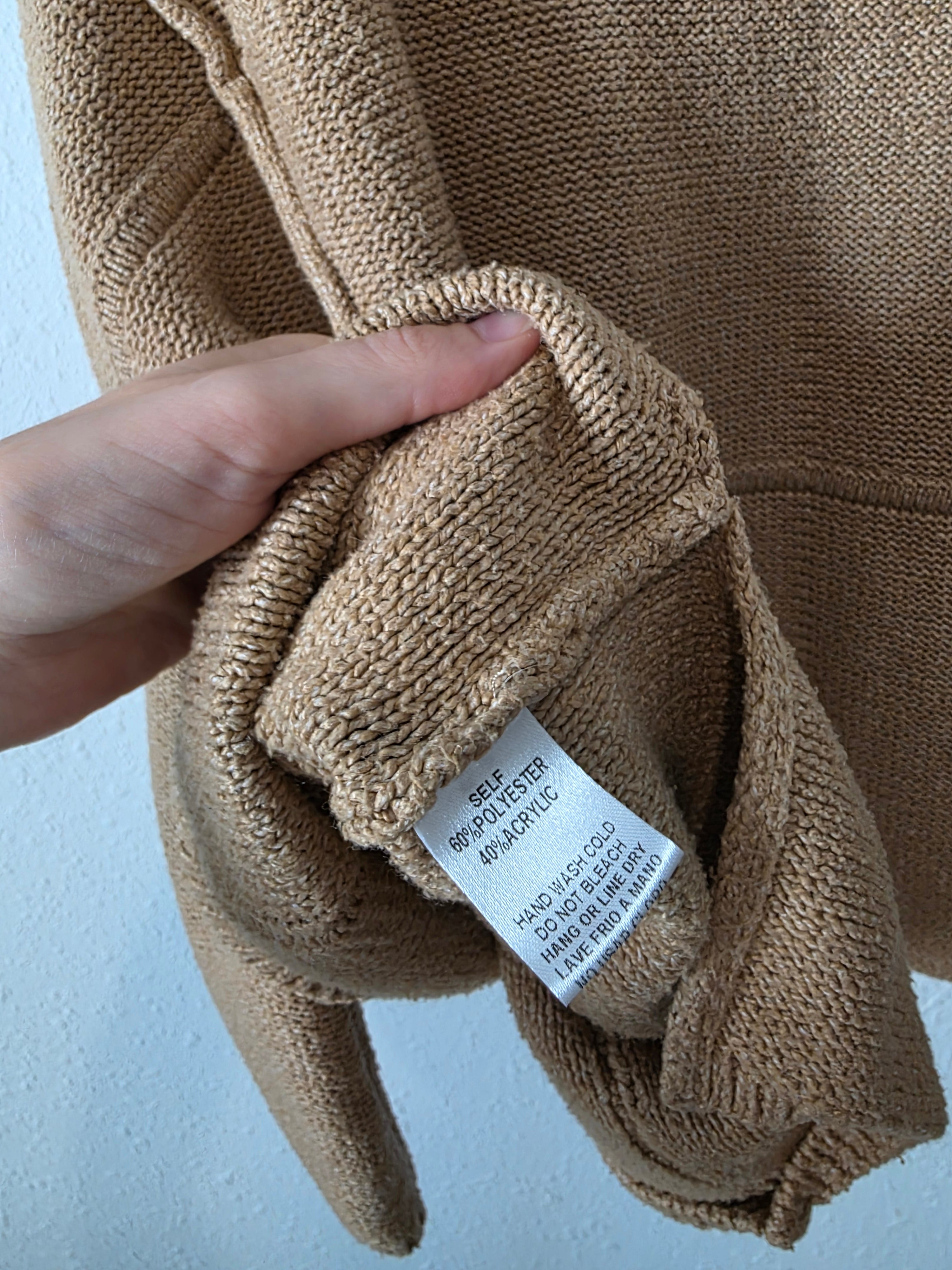 Easel Camel Oversized Sweater (S)