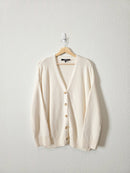 Ribbed Cotton Cardigan Sweater (XL)