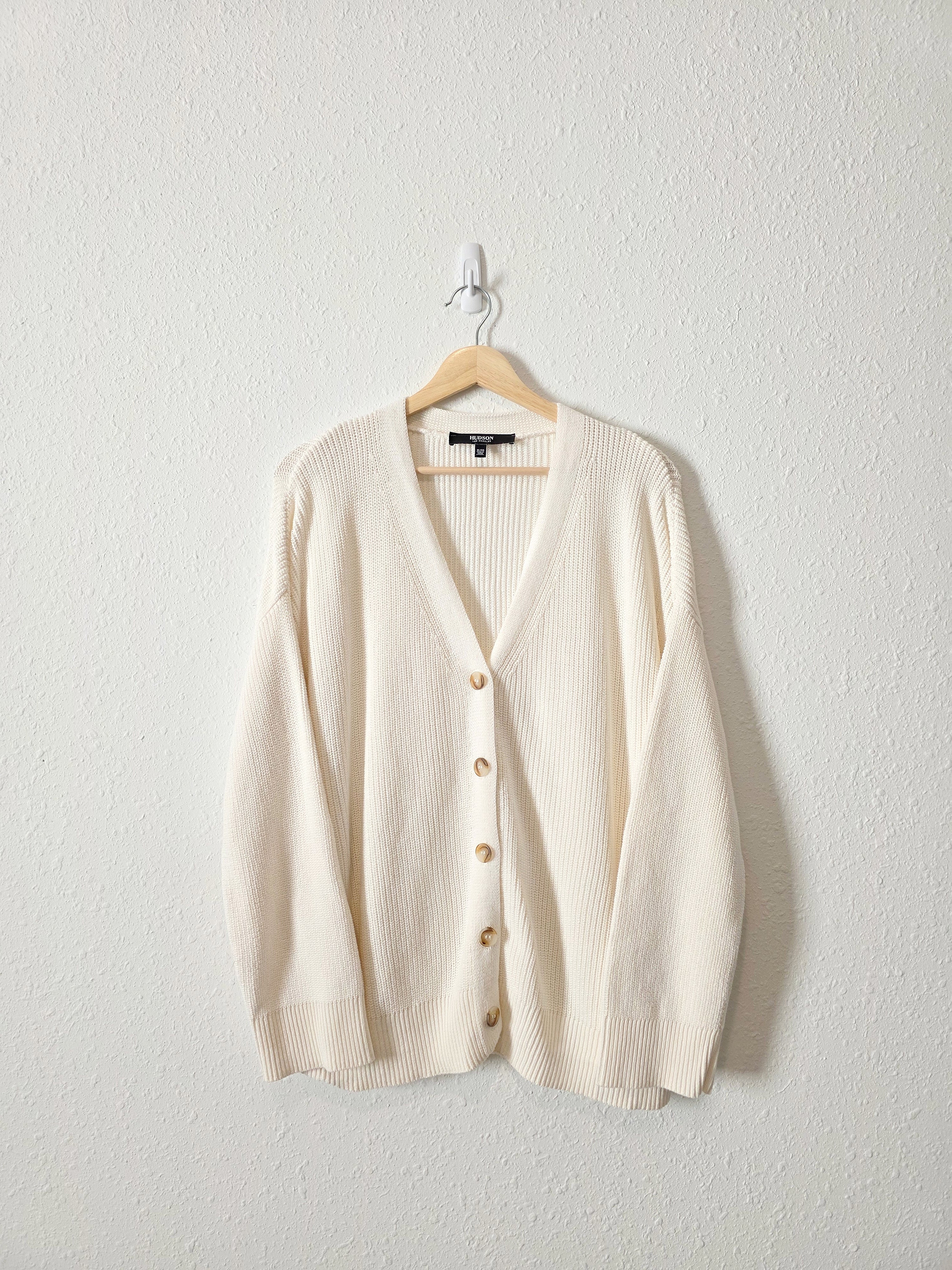 Ribbed Cotton Cardigan Sweater (XL)