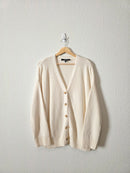 Ribbed Cotton Cardigan Sweater (XL)
