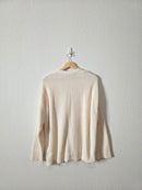 Ribbed Cotton Cardigan Sweater (XL)