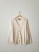 Ribbed Cotton Cardigan Sweater (XL)