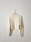 Oversized Cotton Henley Tee (XS)