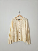 Cable Knit Cotton Cardigan (2X)