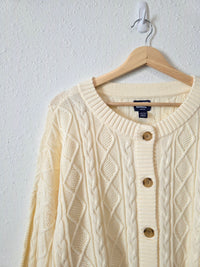Cable Knit Cotton Cardigan (2X)