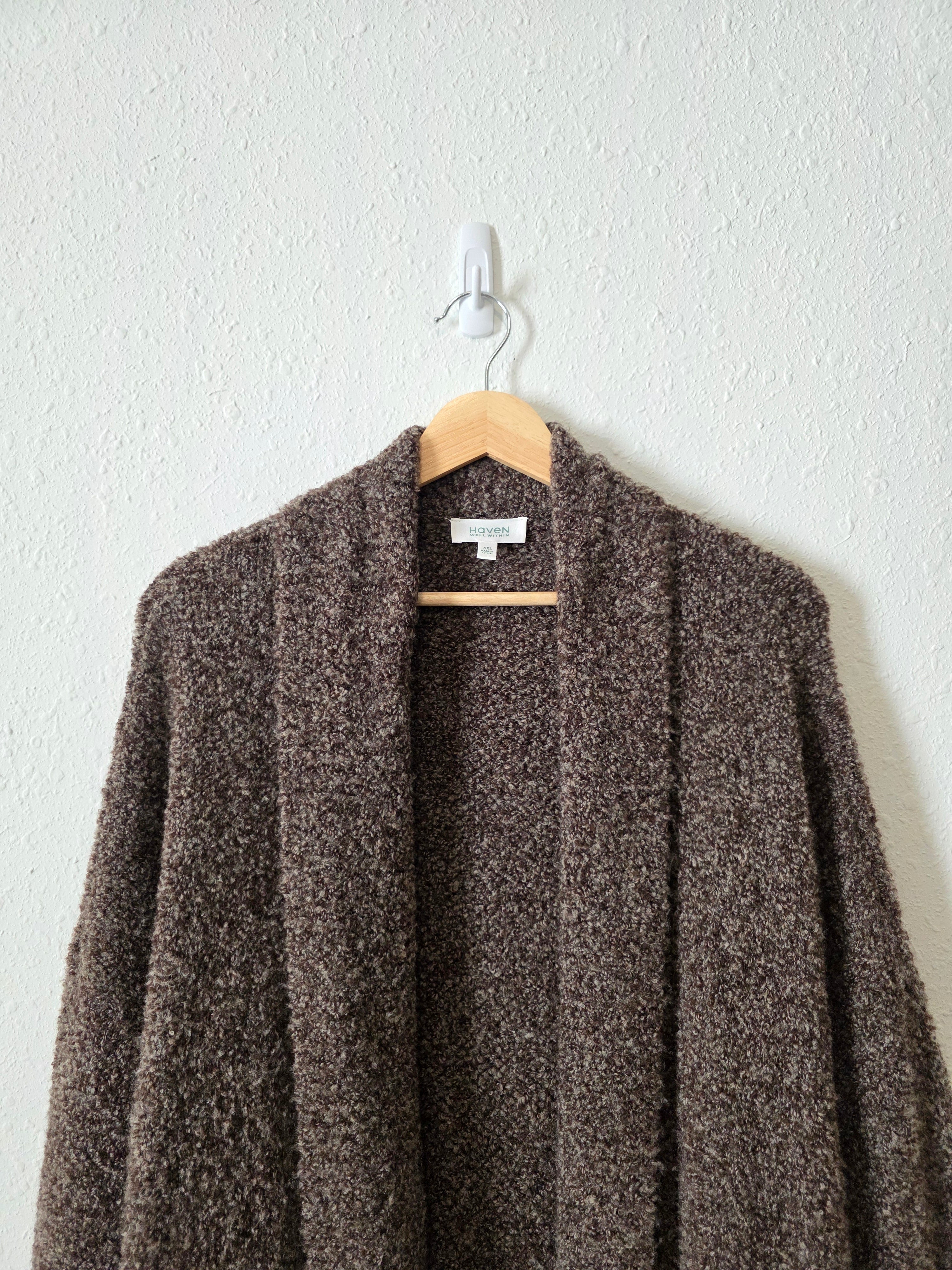 Haven Brown Cozy Knit Cardigan (XXL)