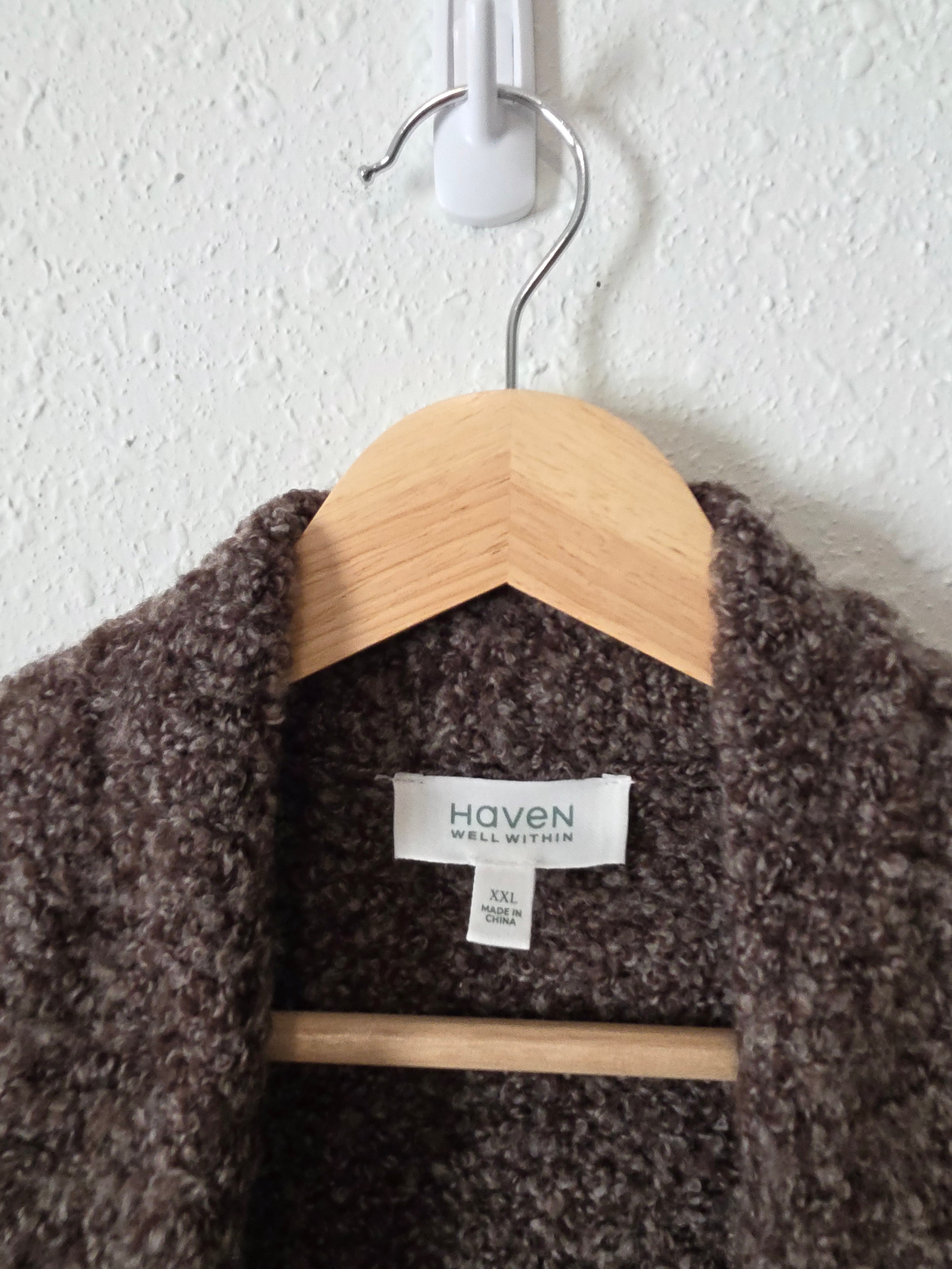 Haven Brown Cozy Knit Cardigan (XXL)