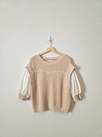 Floral Embroidered Knit Top (M)