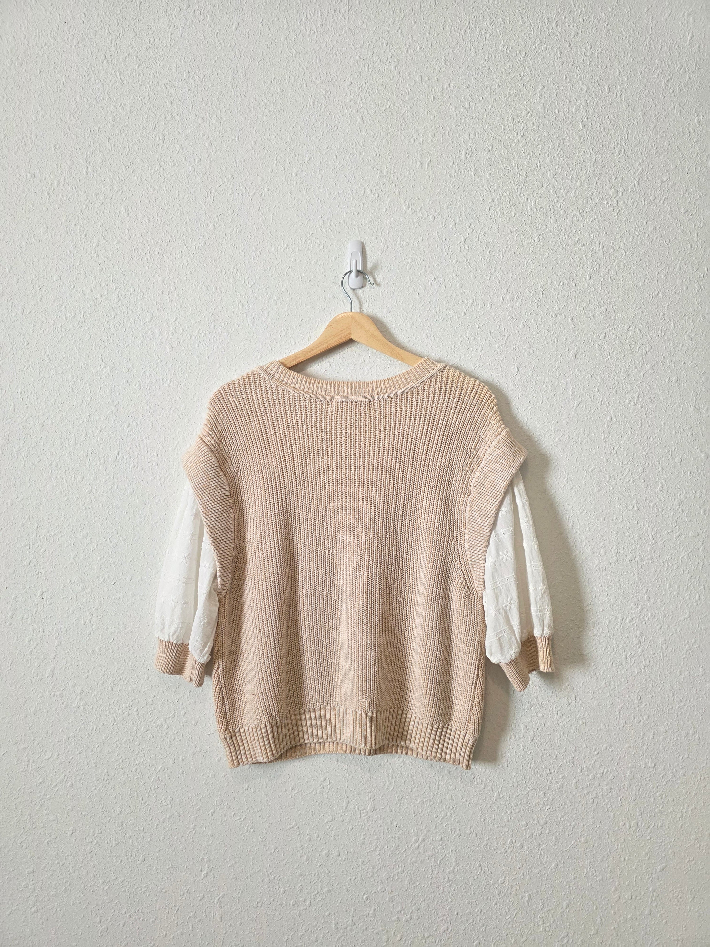 Floral Embroidered Knit Top (M)