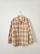 Oversized Plaid Shirt Jacket (L)