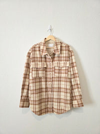 Oversized Plaid Shirt Jacket (L)