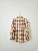 Oversized Plaid Shirt Jacket (L)