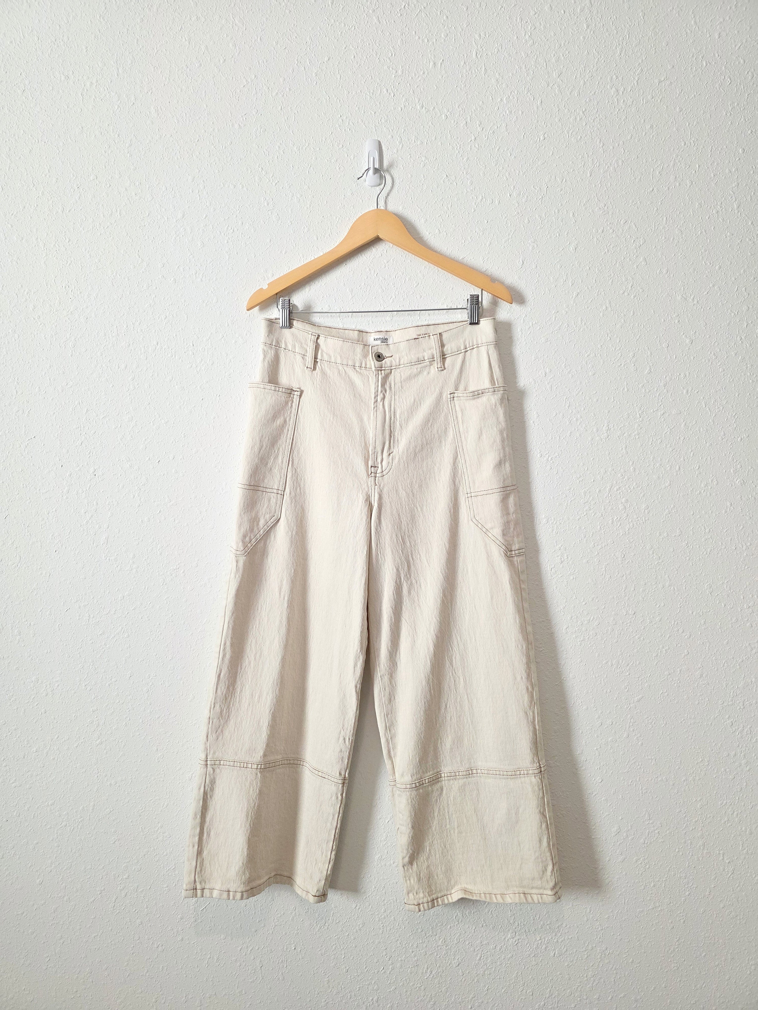 Ecru Wide Leg Jeans (8/29)