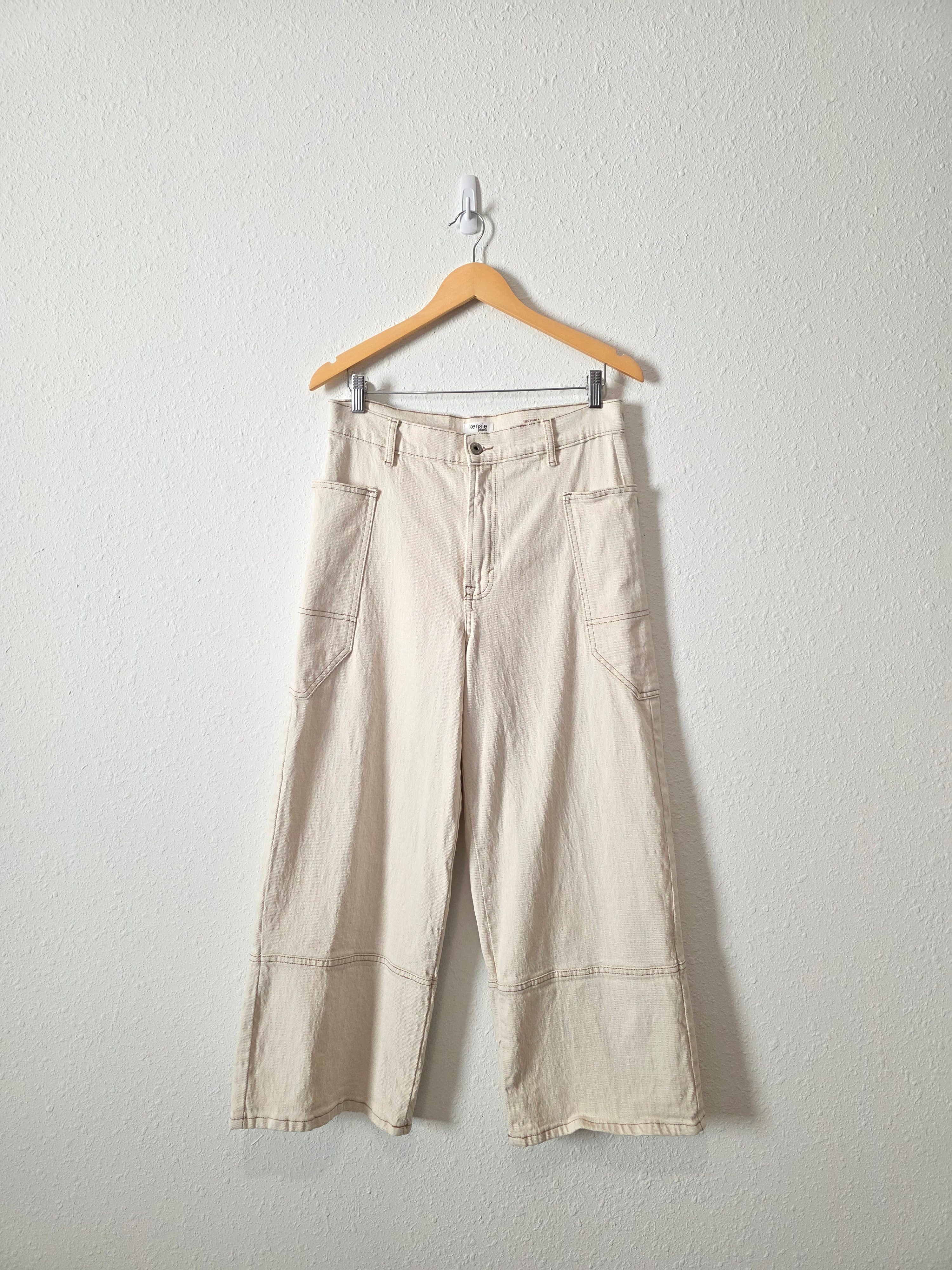 Ecru Wide Leg Jeans (8/29)
