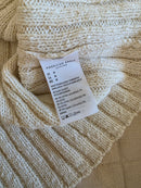 Cream Textured Ribbed Sweater (M)