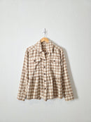 Plaid Babydoll Button Up Shirt (S)