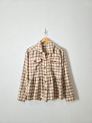 Plaid Babydoll Button Up Shirt (S)