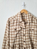 Plaid Babydoll Button Up Shirt (S)