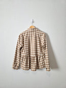 Plaid Babydoll Button Up Shirt (S)