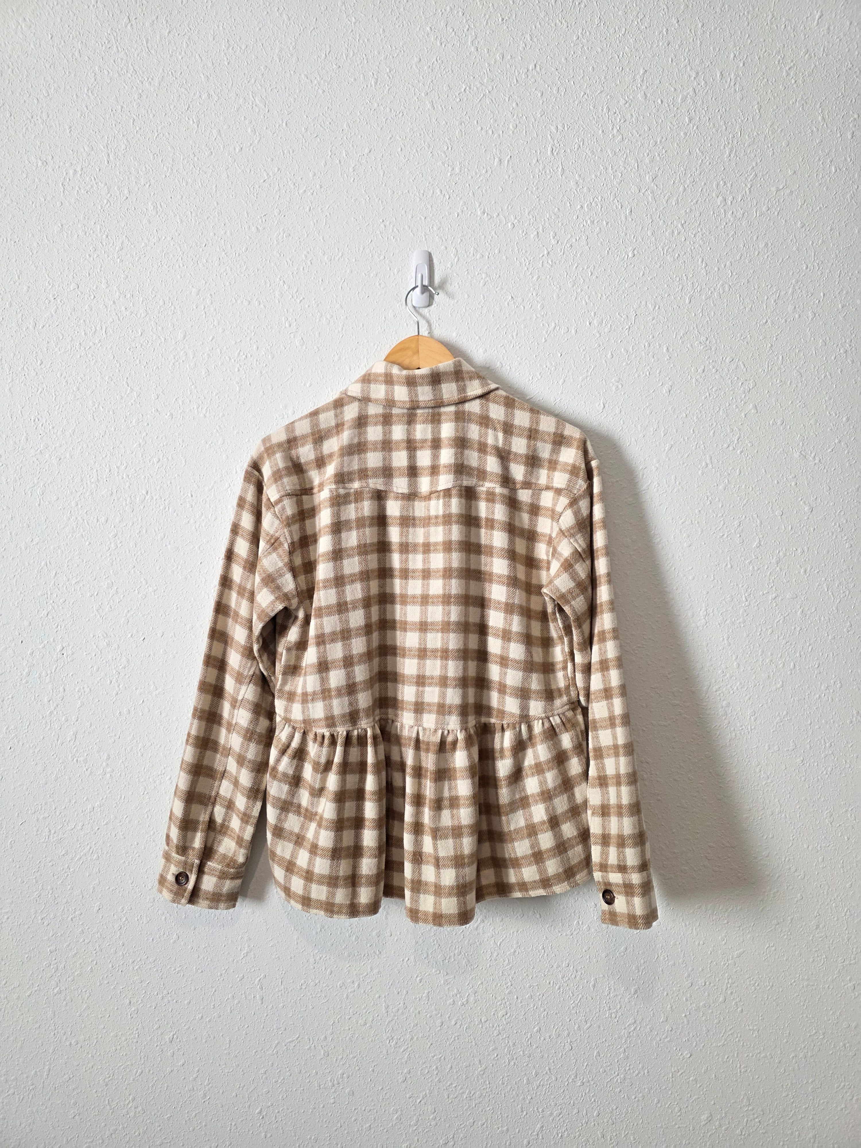 Plaid Babydoll Button Up Shirt (S)