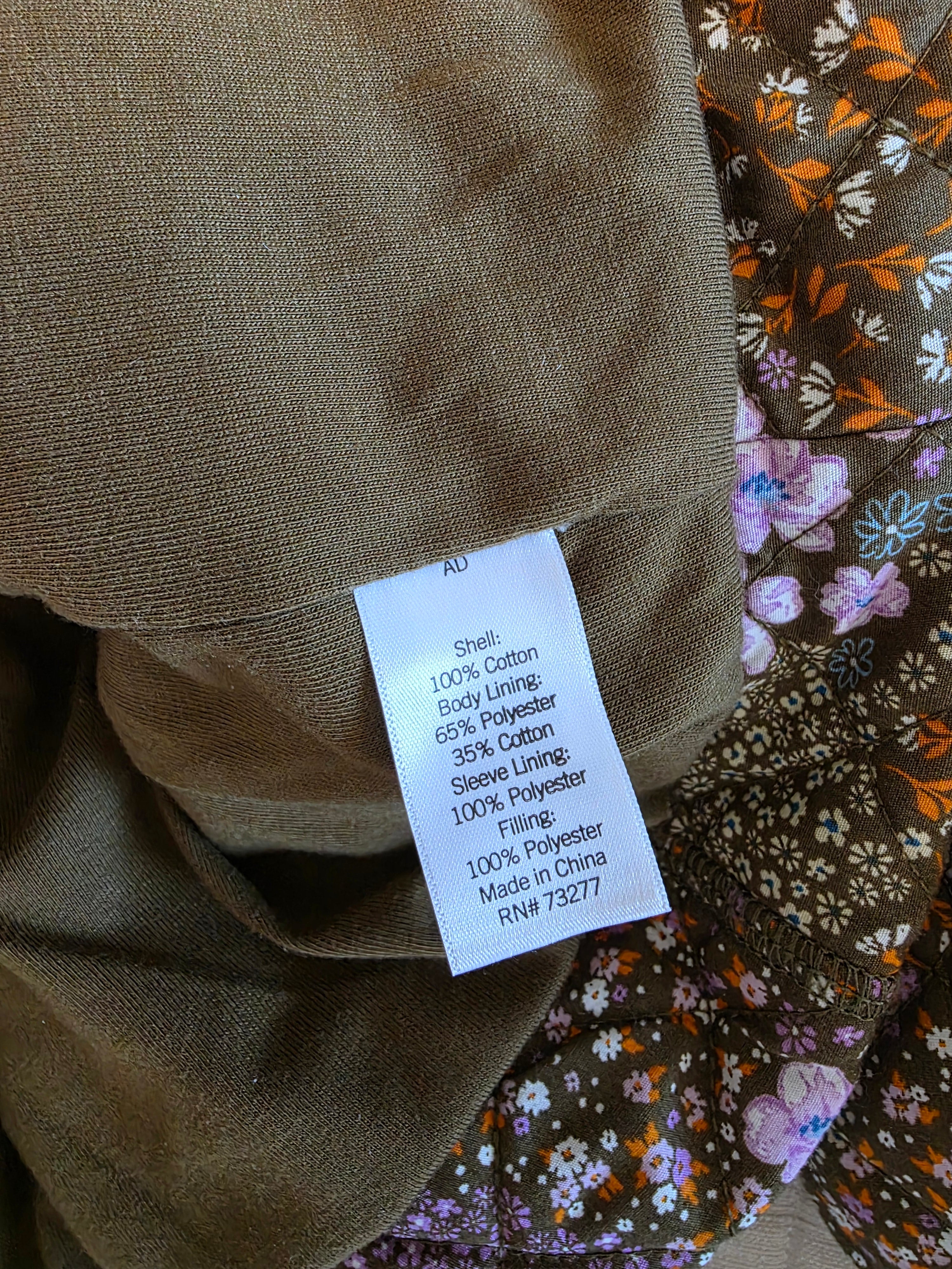 NEW Floral Zip Up Jacket (XXL)