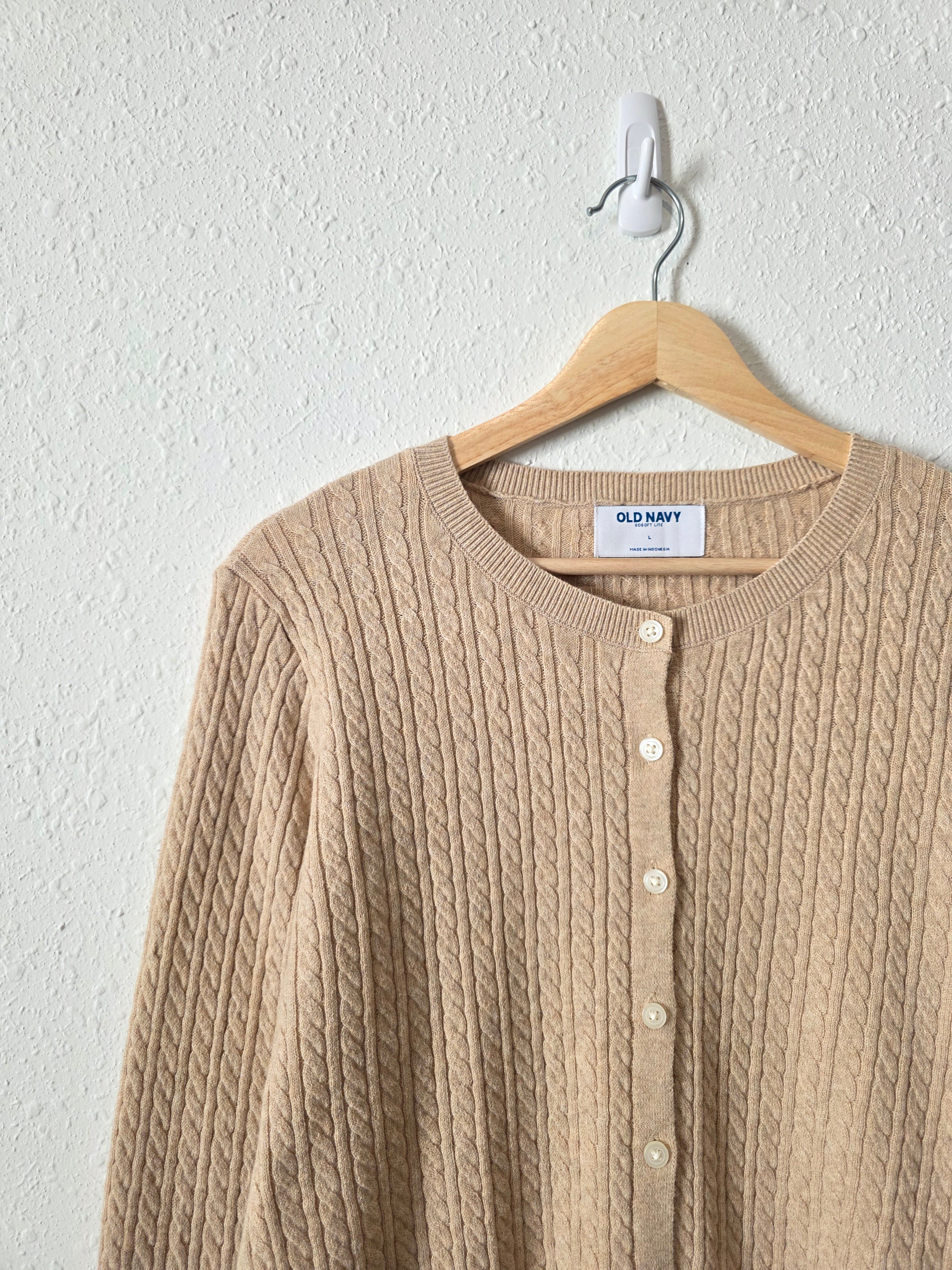 NEW Cable Knit Cardigan (L)