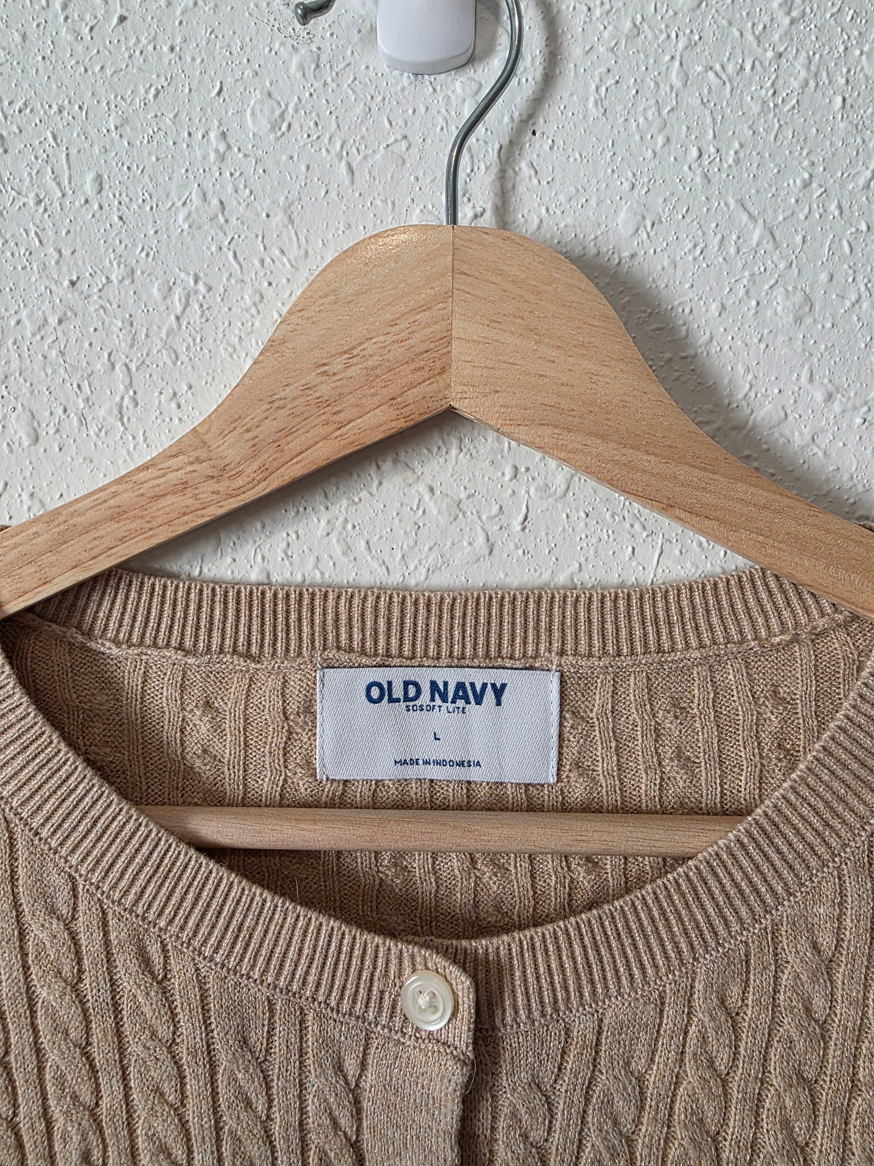 NEW Cable Knit Cardigan (L)