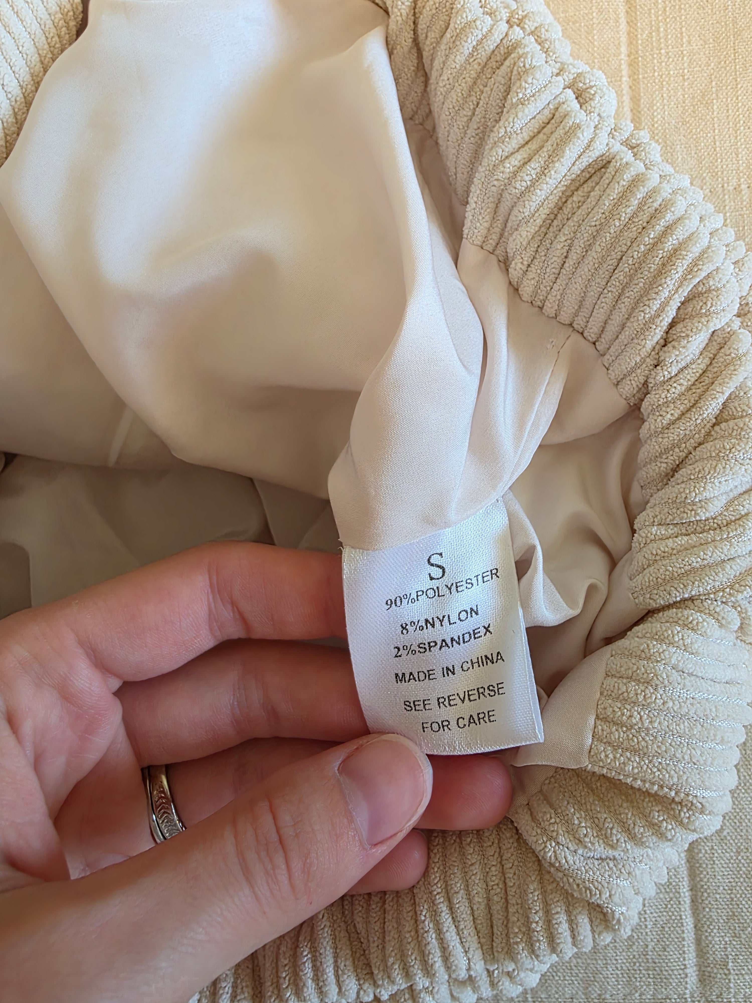 Wishlist Corduroy Puffer Vest (S)