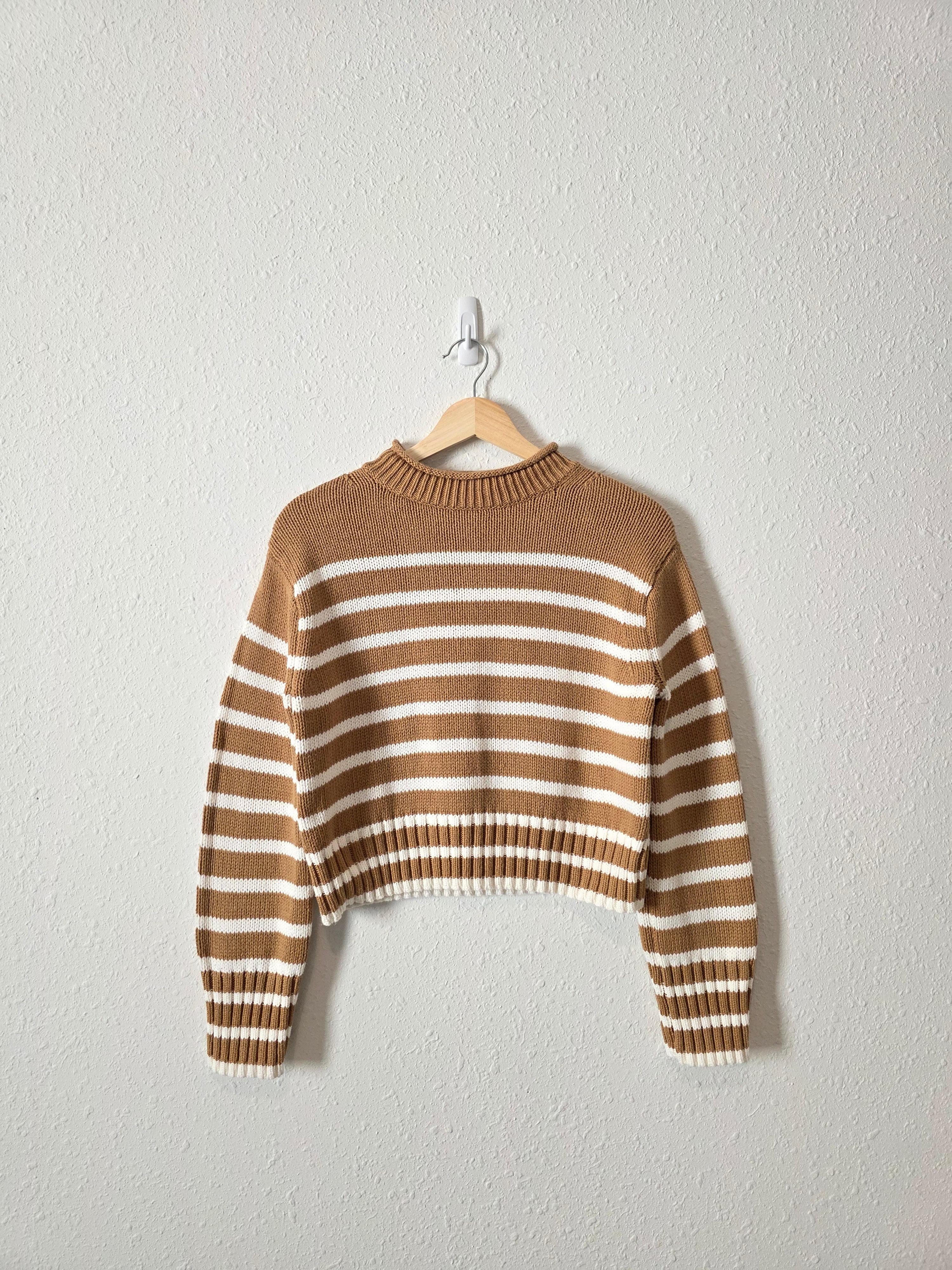 J.Crew Striped Cotton Sweater (XXS/XS)