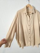 Oversized Cord Cotton Button Up (S)