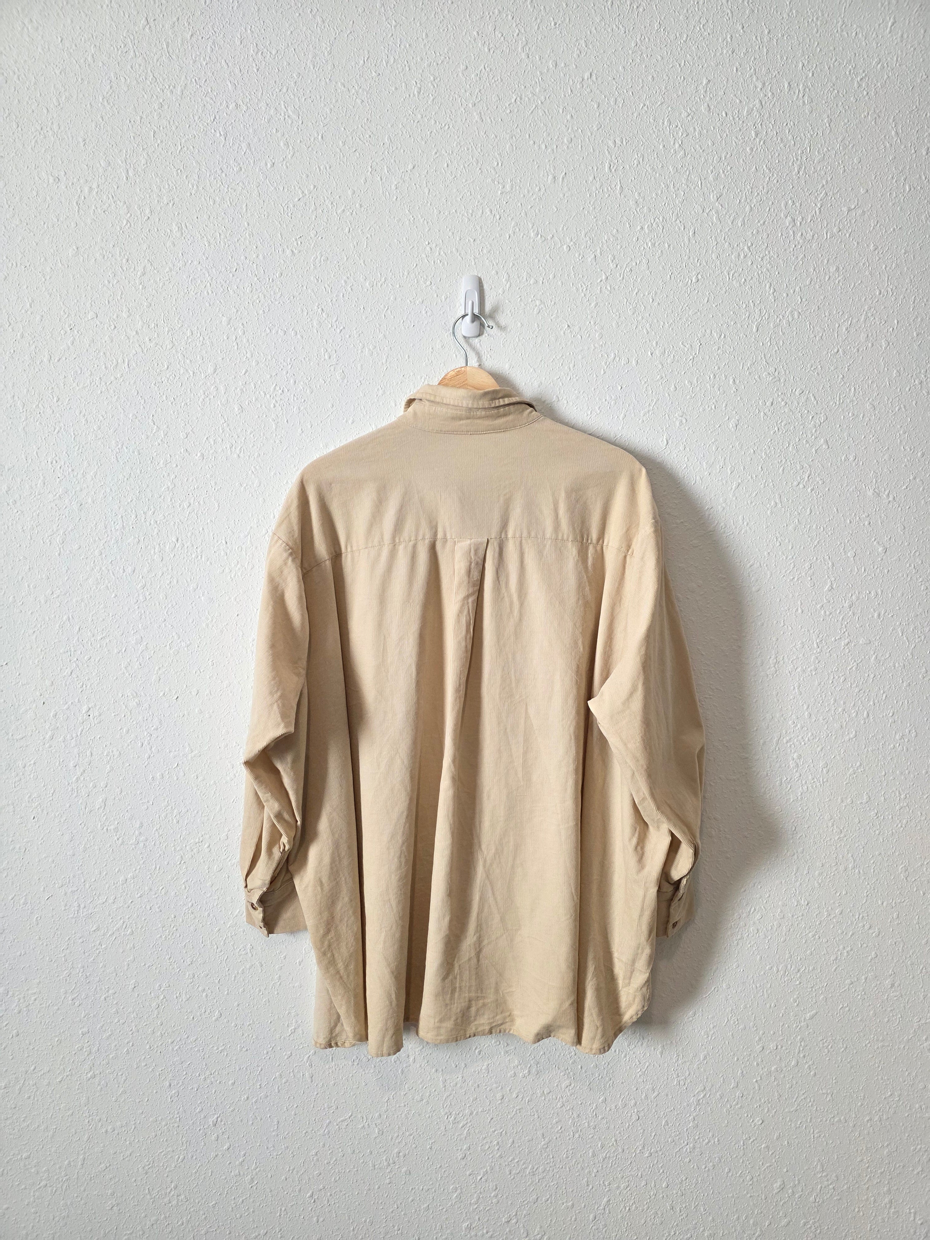 Oversized Cord Cotton Button Up (S)
