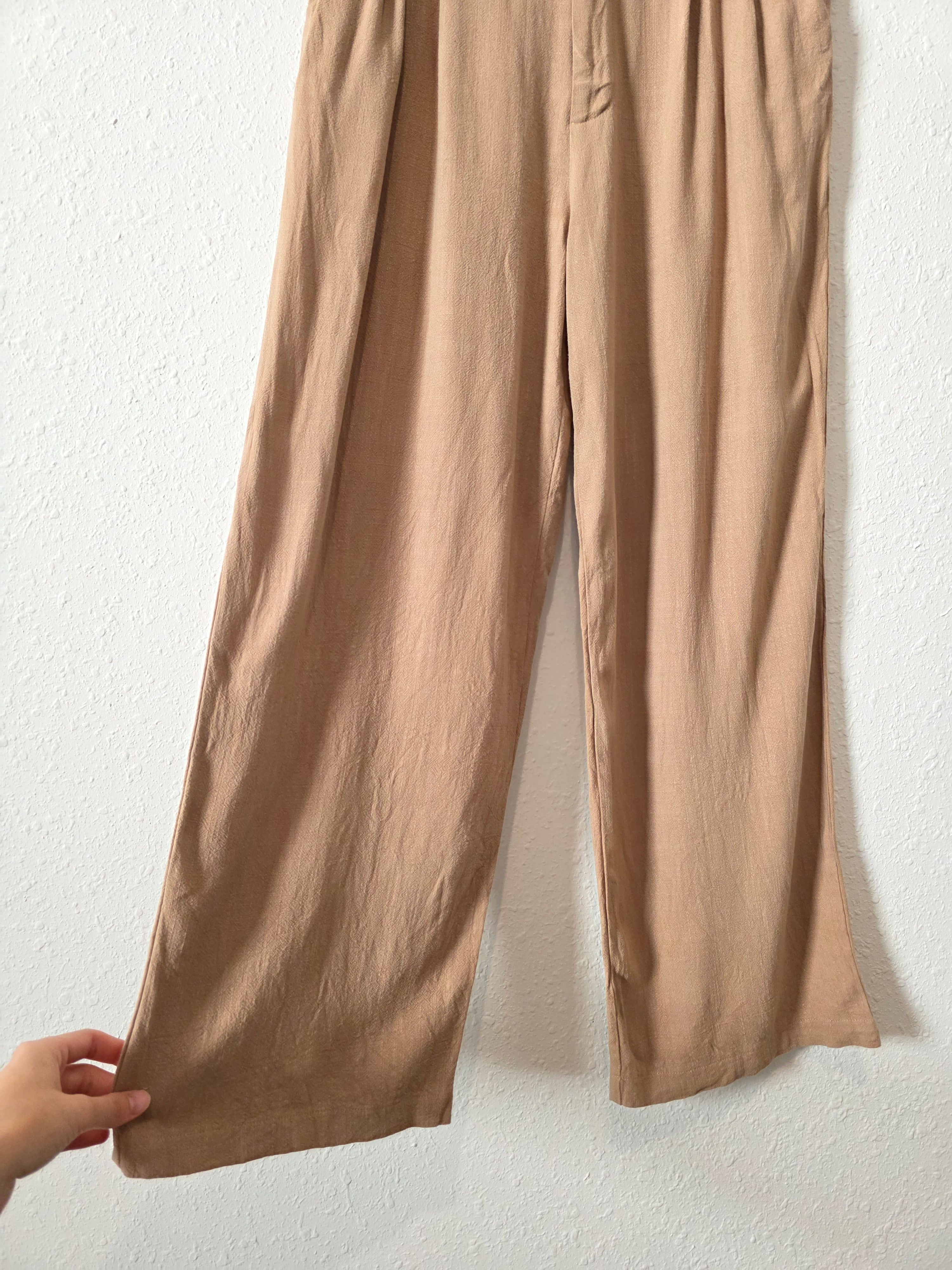 Princess Polly Linen Blend Wide Leg Pants (6)